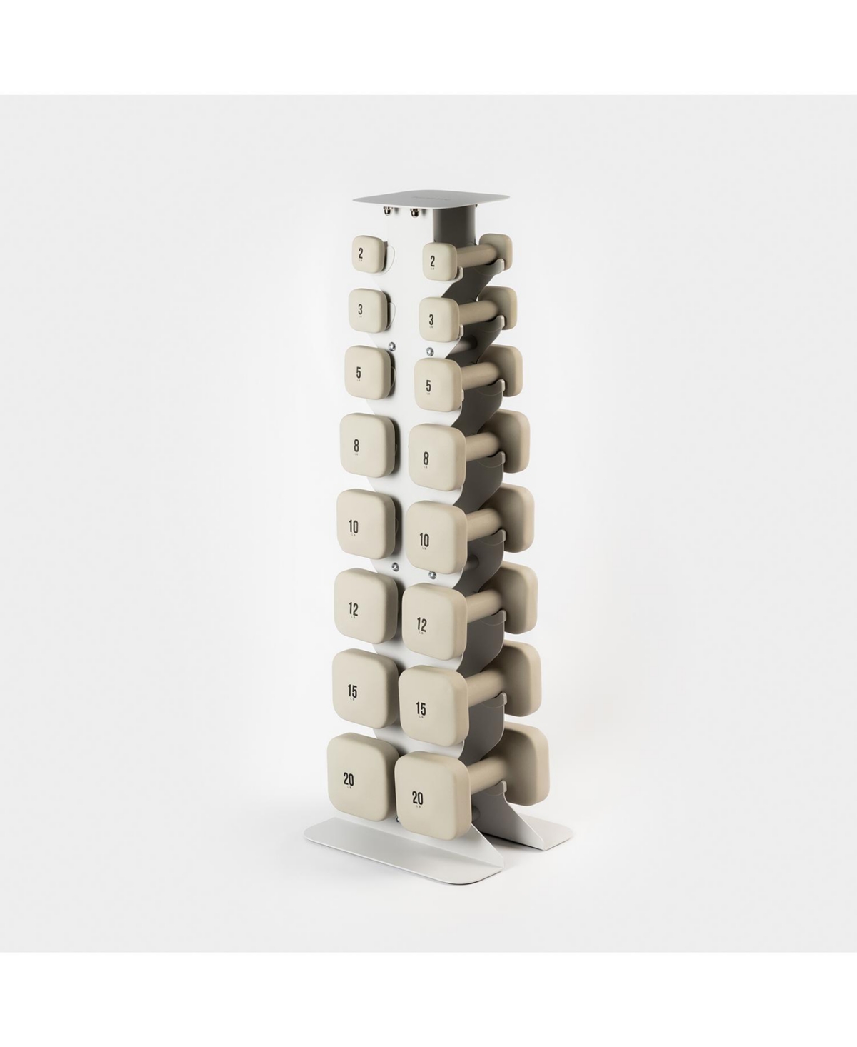 SafeGrip Dumbbells Full Set with Light Rack - Slate