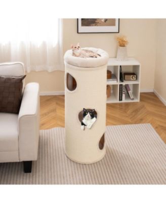 Elevated Cat Cave 4-Story Cat House for Multiple Cats