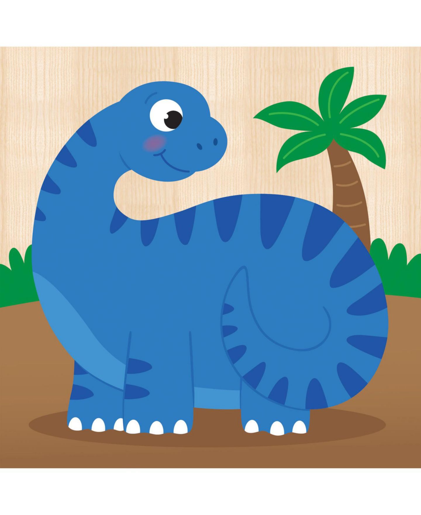 Детские игрушки MasterPieces Puzzles Dinosaur Chunky Wood Puzzles, 4-Piece Set, от 1 года — фото 3