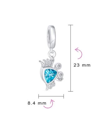 London CZ Nautical Charm Bead Sterling for European Bracelet