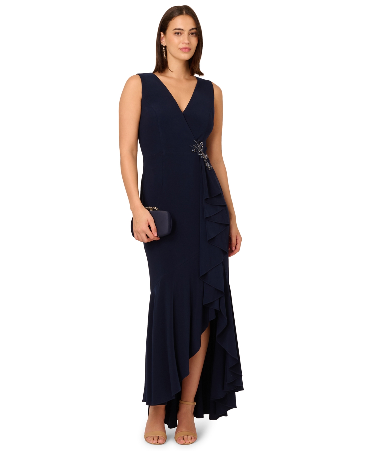Women's Sleeveless Knit Mermaid Dress - Midnight