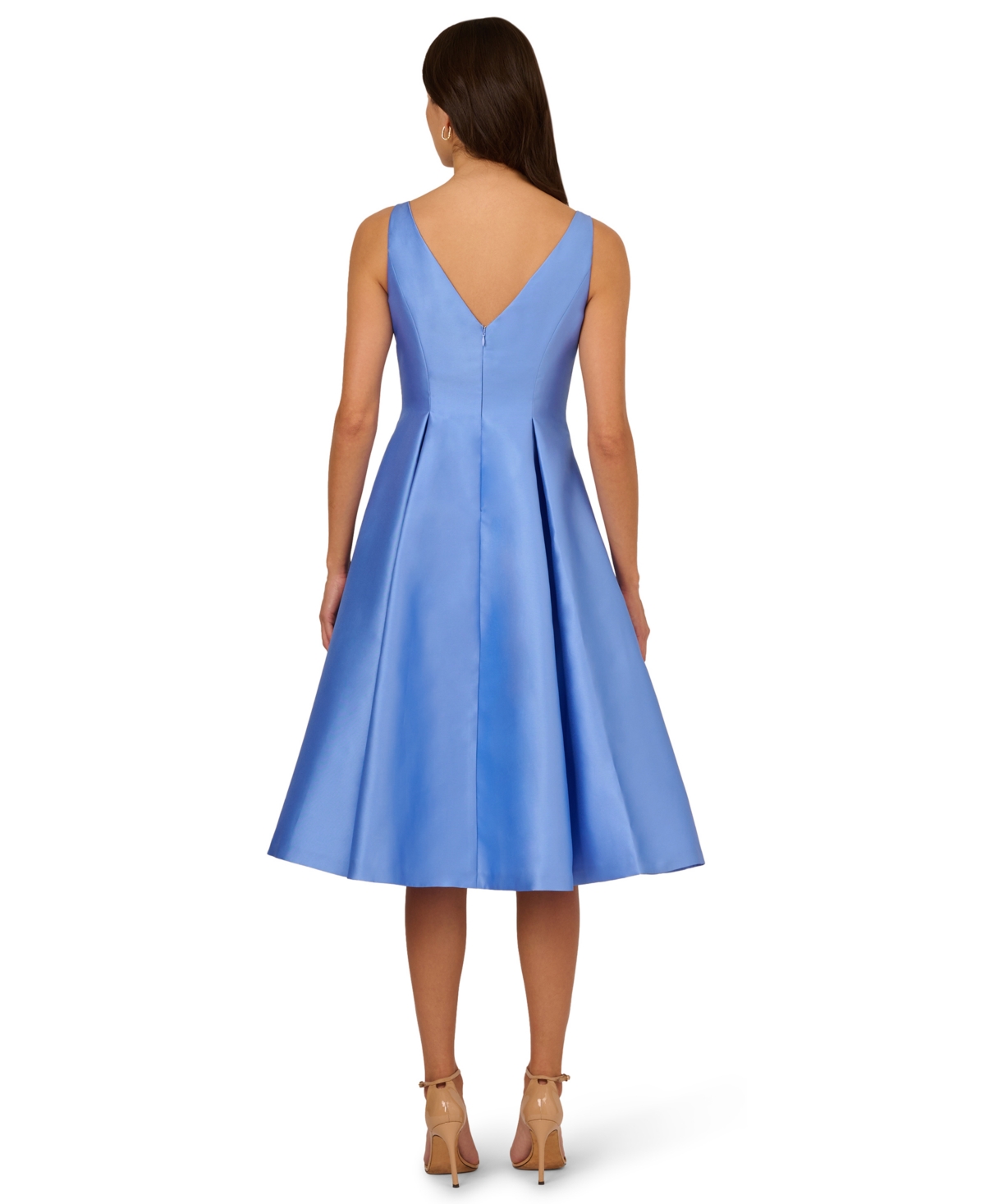 Adrianna Papell Boat-neck A-line Dress