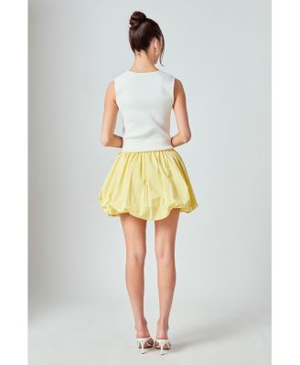 Women's High Waisted Bubble Skirt