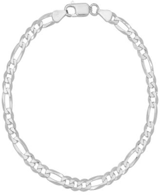 Men’s Sterling Silver Figaro Link Chain Bracelet