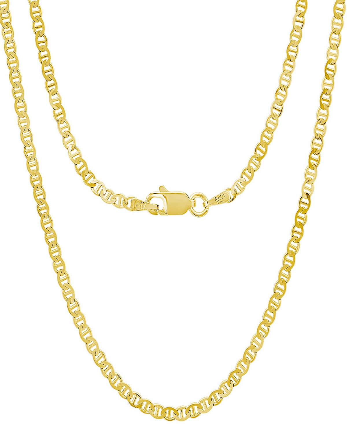 Steeltime Unisex 14K Gold Plated Mariner Superflat Necklace