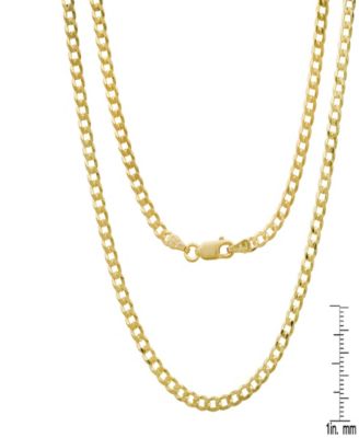 Unisex 14K Gold Plated Cuban Superflat Necklace