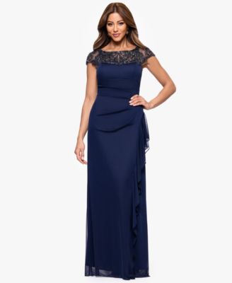 XSCAPE - Women's Boat-Neck Long Sheath Dress