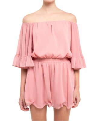 Women's Ruffled Sleeve Romper