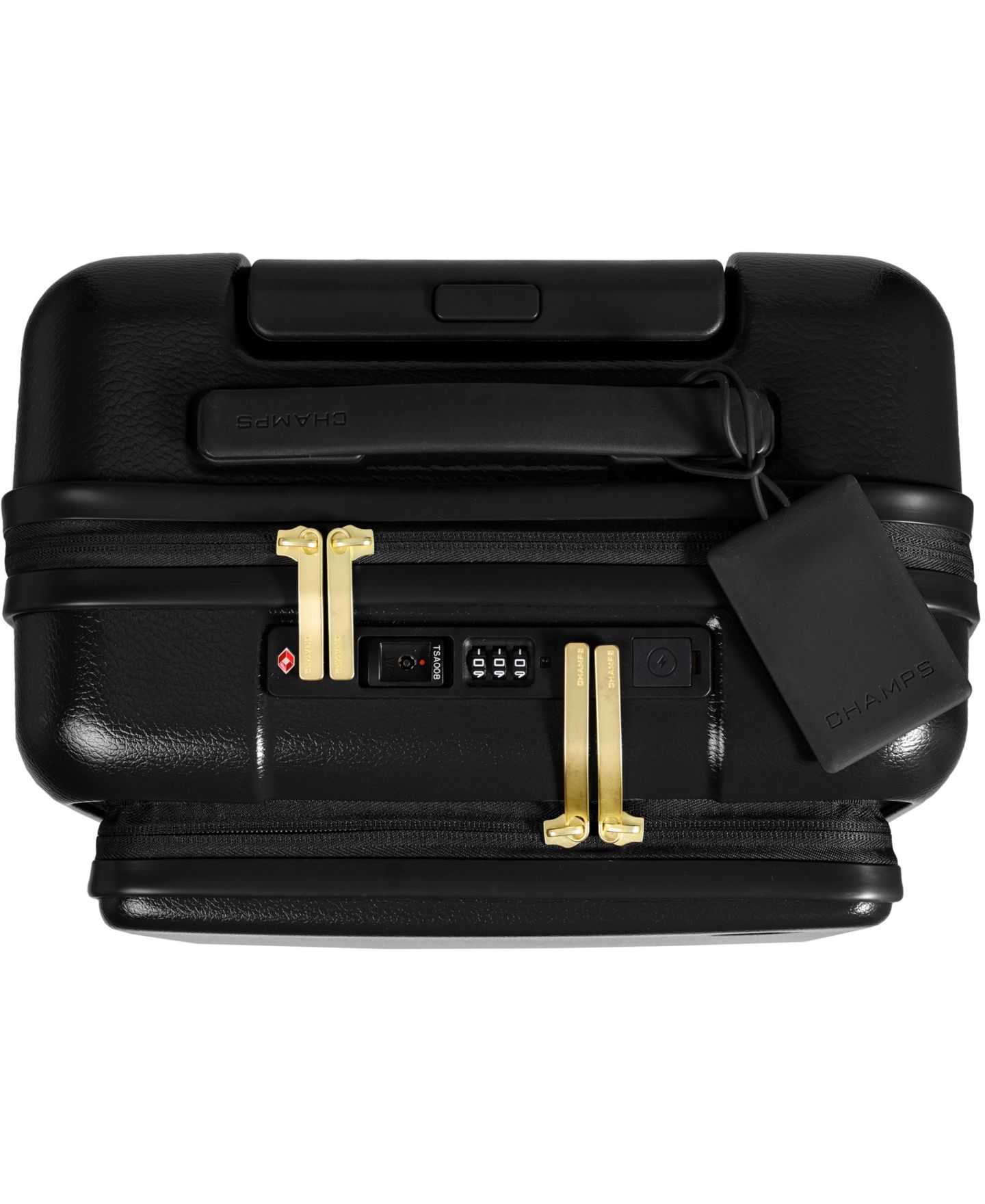 Чемодан CHAMPS 21.5" Onyx Hardside Carry-on Luggage, цвет: Чёрный — фото 7