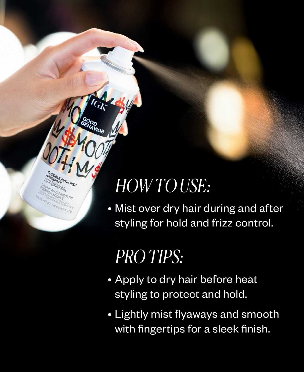 Igk Hair Good Behavior Flexible Hairspray 1.8 Oz. In Transparent