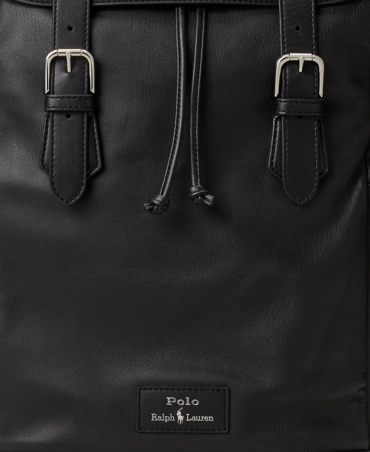 Рюкзак Polo Ralph Lauren Smooth Leather, цвет: Чёрный — фото 4