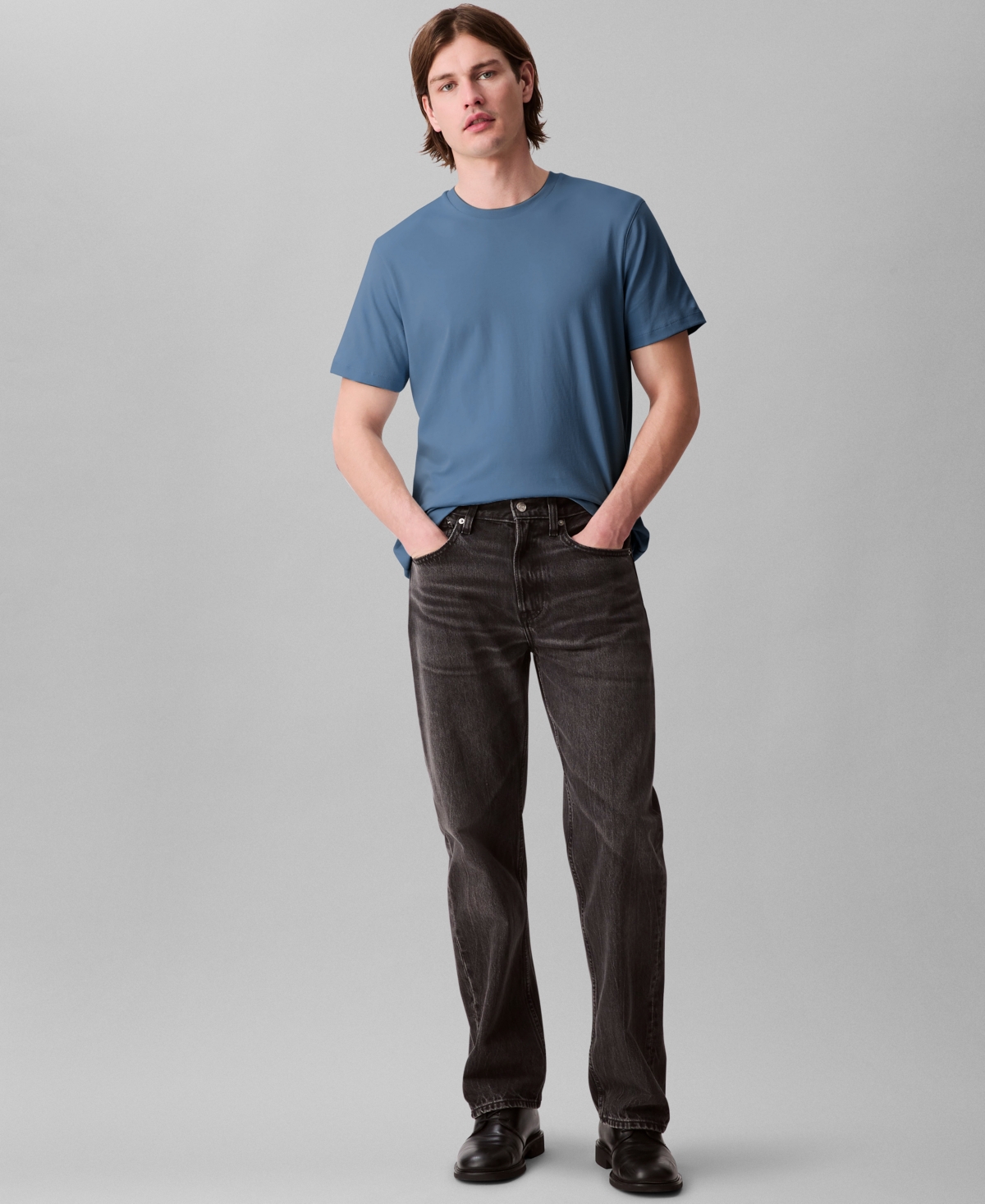 Calvin Klein Men's Short Sleeve Supima Cotton Interlock T-shirt In Blue