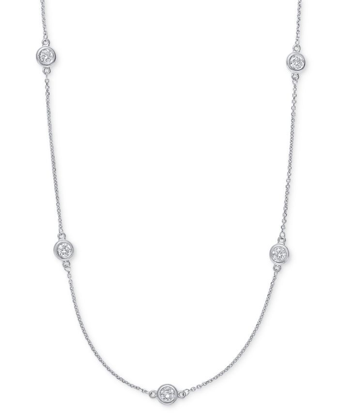 EFFY Collection EFFY® Diamond Bezel 20" Statement Necklace (1 ct. t.w.)