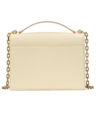Deco Pebbled Leather Chain Shoulder Bag