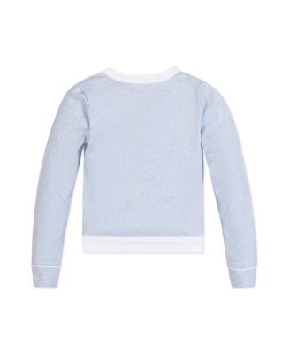 Girls' French Terry Contrast Trim Cardigan, Kids