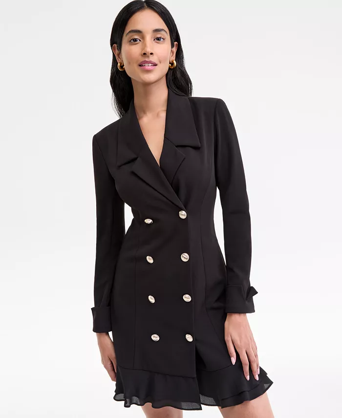 Women's Chiffon-Hem Blazer Dress - thumbnail 5