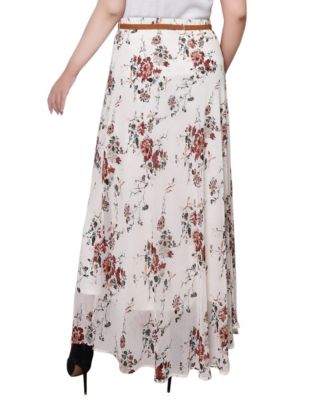 Plus Size Chiffon Maxi Skirt
