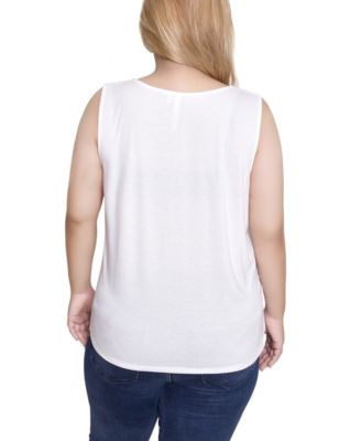 Plus Size Sleeveless Tie Detail Top