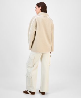 Women's Short Collared Zip Coat