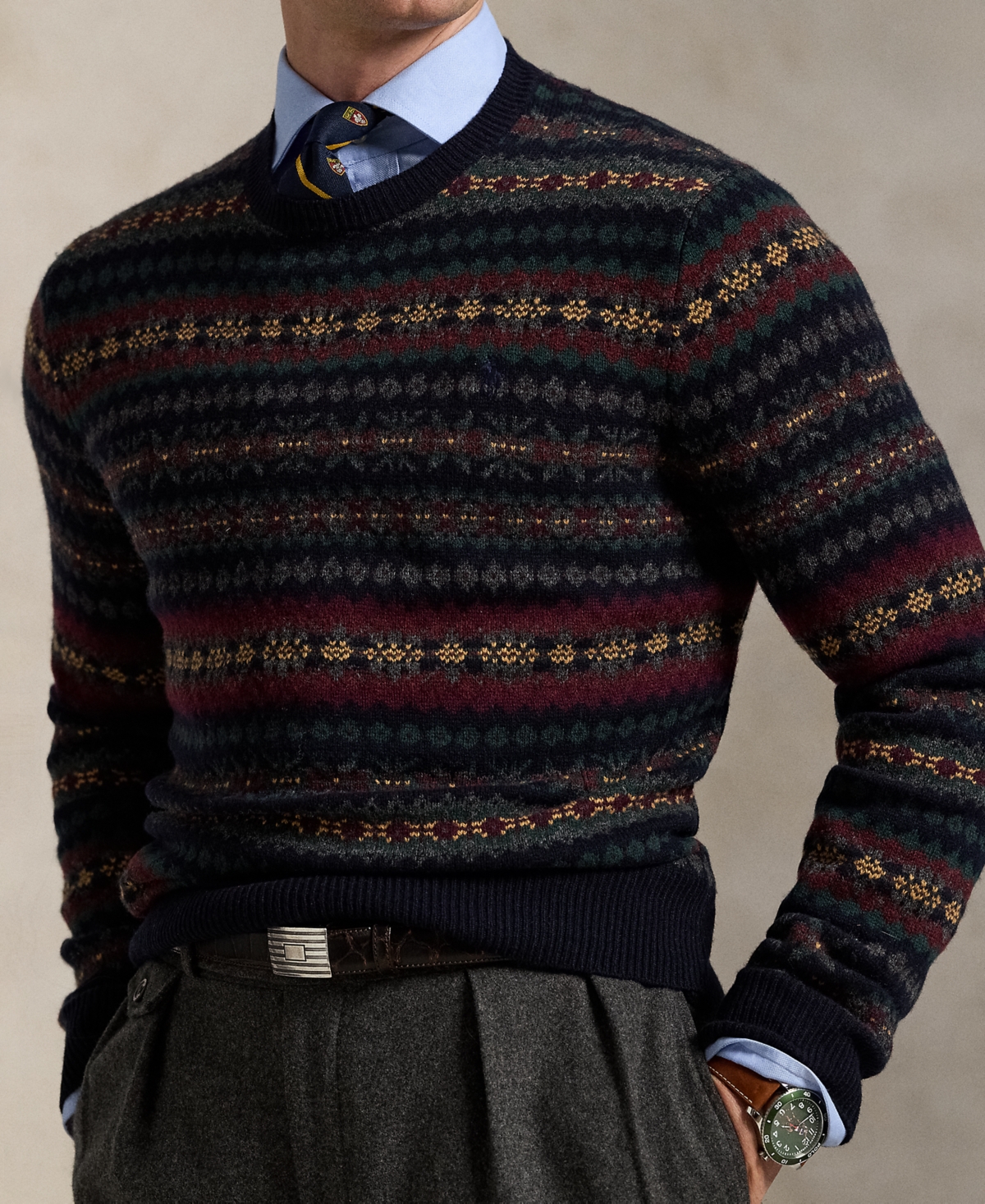 Polo Ralph Lauren Striped Pattern Sweater In Multi