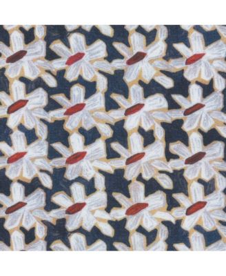 Men's Voile Flower Print, Navy