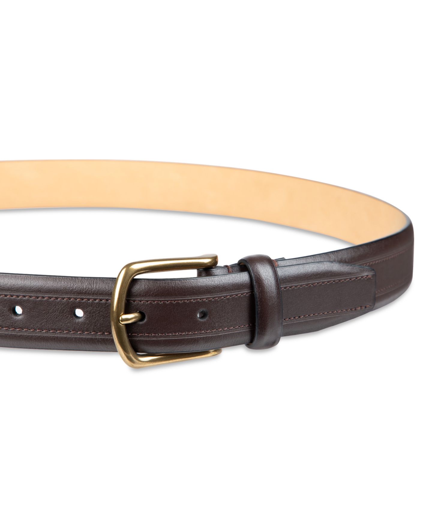 Мужской ремень Club Room 32MM Top Stitch Dress Belt — фото 2