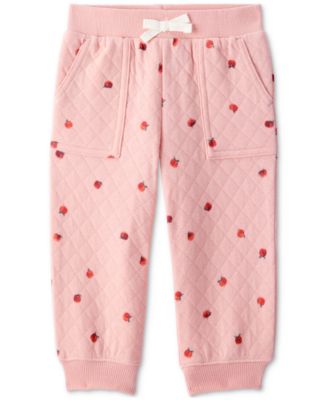 Baby Girls Apple-Print Doubleknit Top & Pants, 2 Piece Set