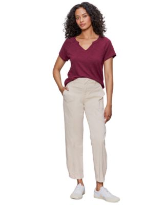 Women's Notch-Neck Short-Sleeve T-Shirt 