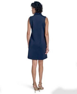 Women's Sleeveless Scuba Sheath Dress