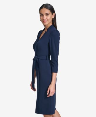 Women's 3/4-Sleeve Sheath Dress