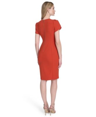 Tulip-Sleeve Sheath Dress