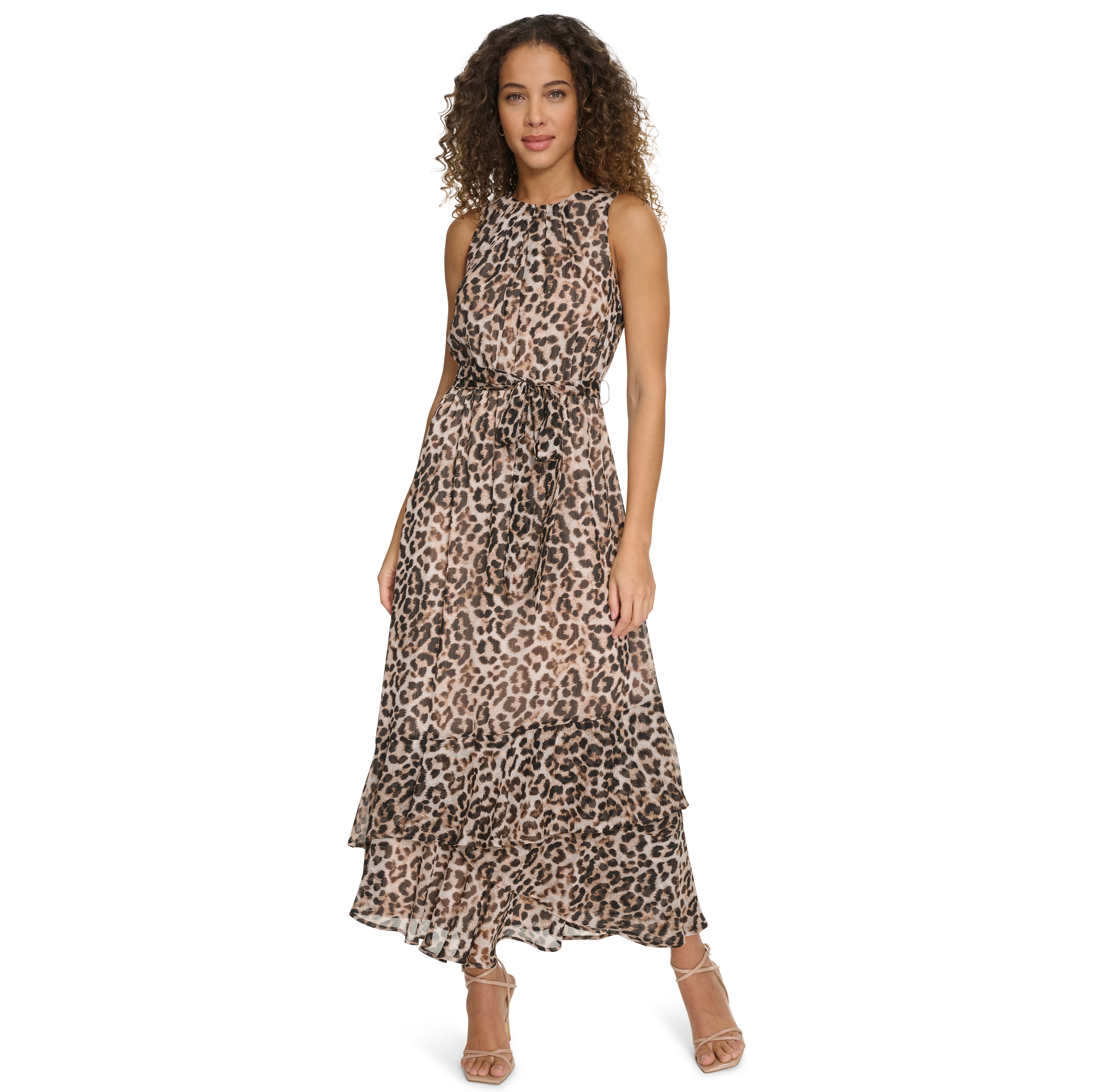 Calvin Klein Women's Halter Chiffon A-Line Dress