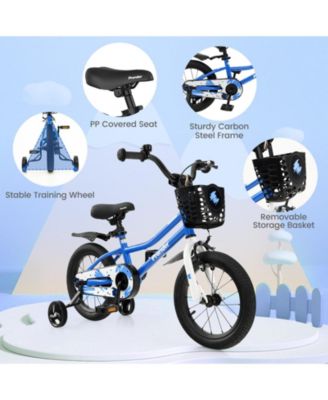 14 Inch Kids Bike with 2 Training Wheels for 3-5 Years Old