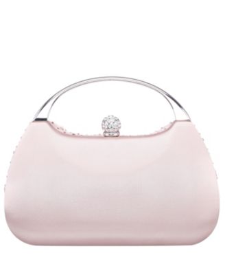 Crystal Twist Chiffon and Satin Minaudiere Clutch Bag