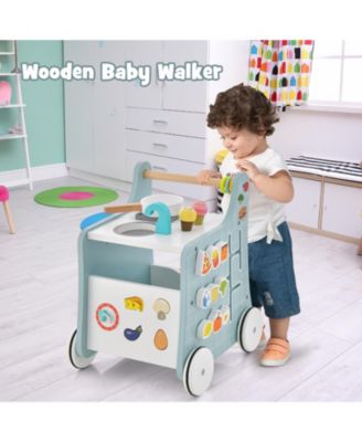6-in-1 baby push walker with Play Kitchen Over 12 Months