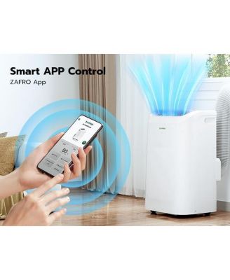 14,000 BTU (10000 BTU SACC) Portable Air Conditioners with WiFi APP Control, 46dB, R32 Eco-Friendly,Fast Cooling in 30s, No Drainage Needed, Filter Cleaning Reminder, 360&deg; Wheels for Home/Office