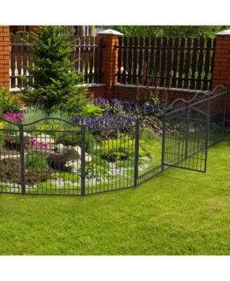 8 Panels 34.6''  Heavy Duty Dog Playpen with Lock and Door,Outdoor Dog Exercise Fence