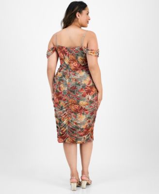 Plus Size Printed Midi Dress