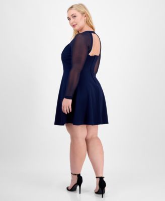 Trendy Plus Size Square-Neck Back-Cutout Dress
