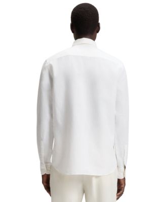 Men's Linen-Cotton Chambray Regular-Fit Dress Shirt