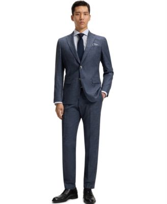 Men's Patterned Stretch Slim-Fit Pants