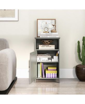 1-Pc Freestanding Floor Storage Cabinet with Adjustable Shelf