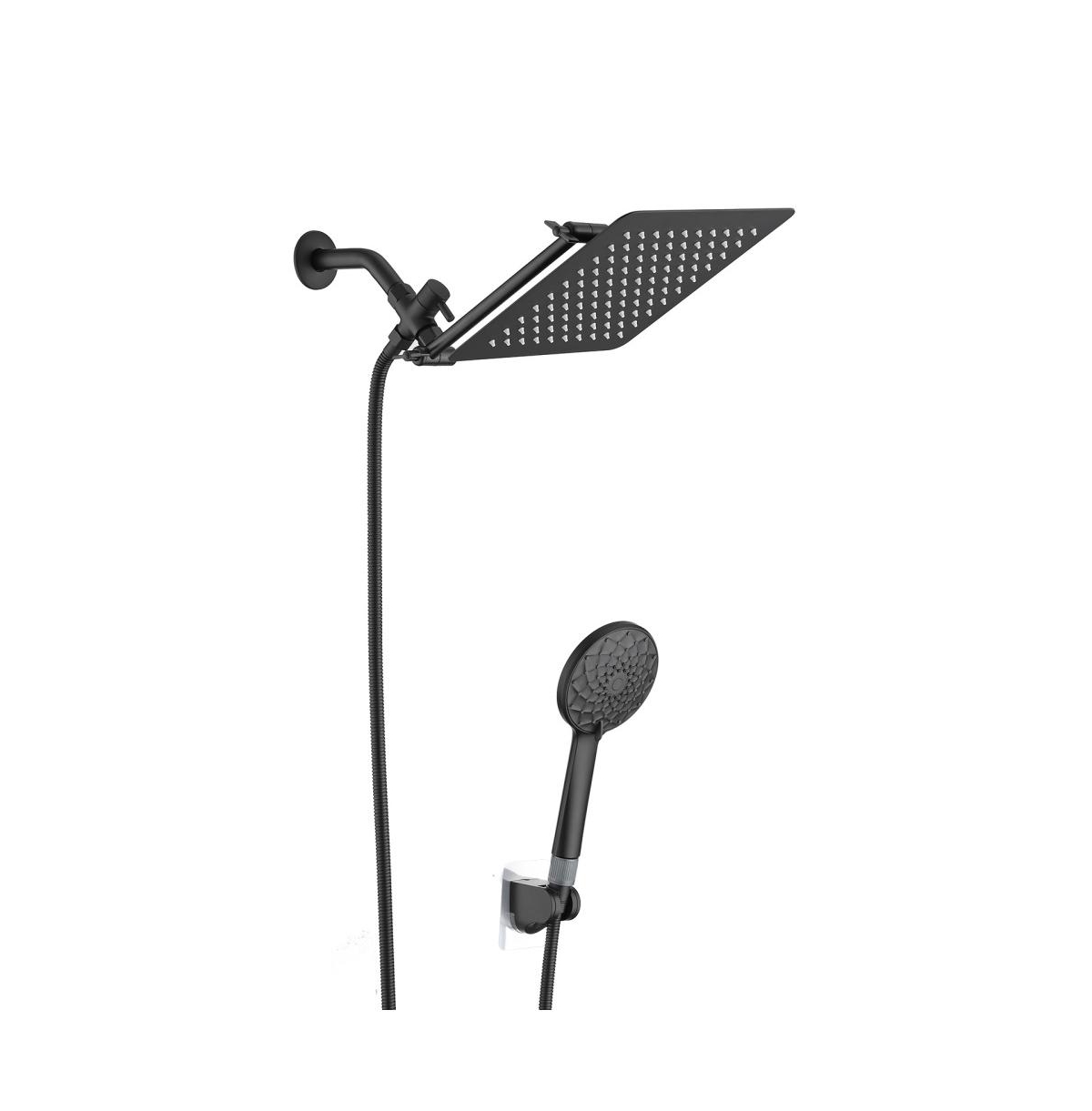 Shower Head, 10 Inch High Pressure Rainfall Shower Head/Handheld Shower Combo with 11 Inch Extension Arm