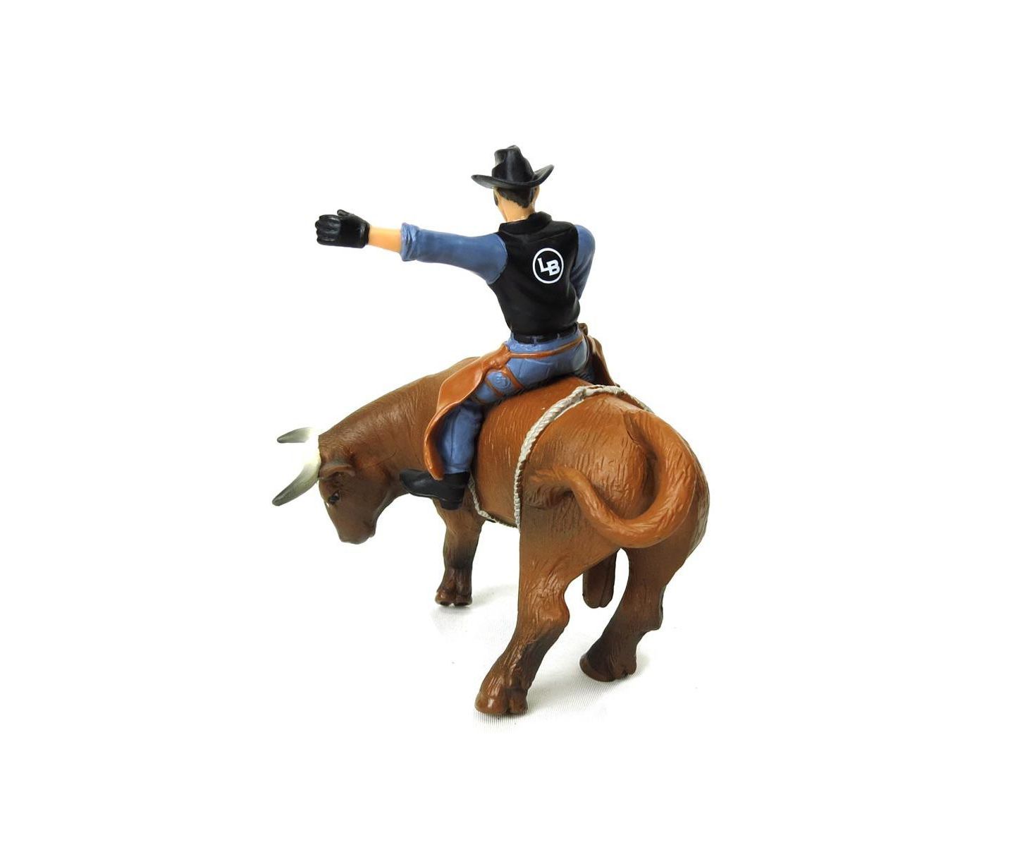 Детские игрушки Little Buster Toys 1/16 Brown Bucking Bull & Rider, 2-Piece Set — фото 3