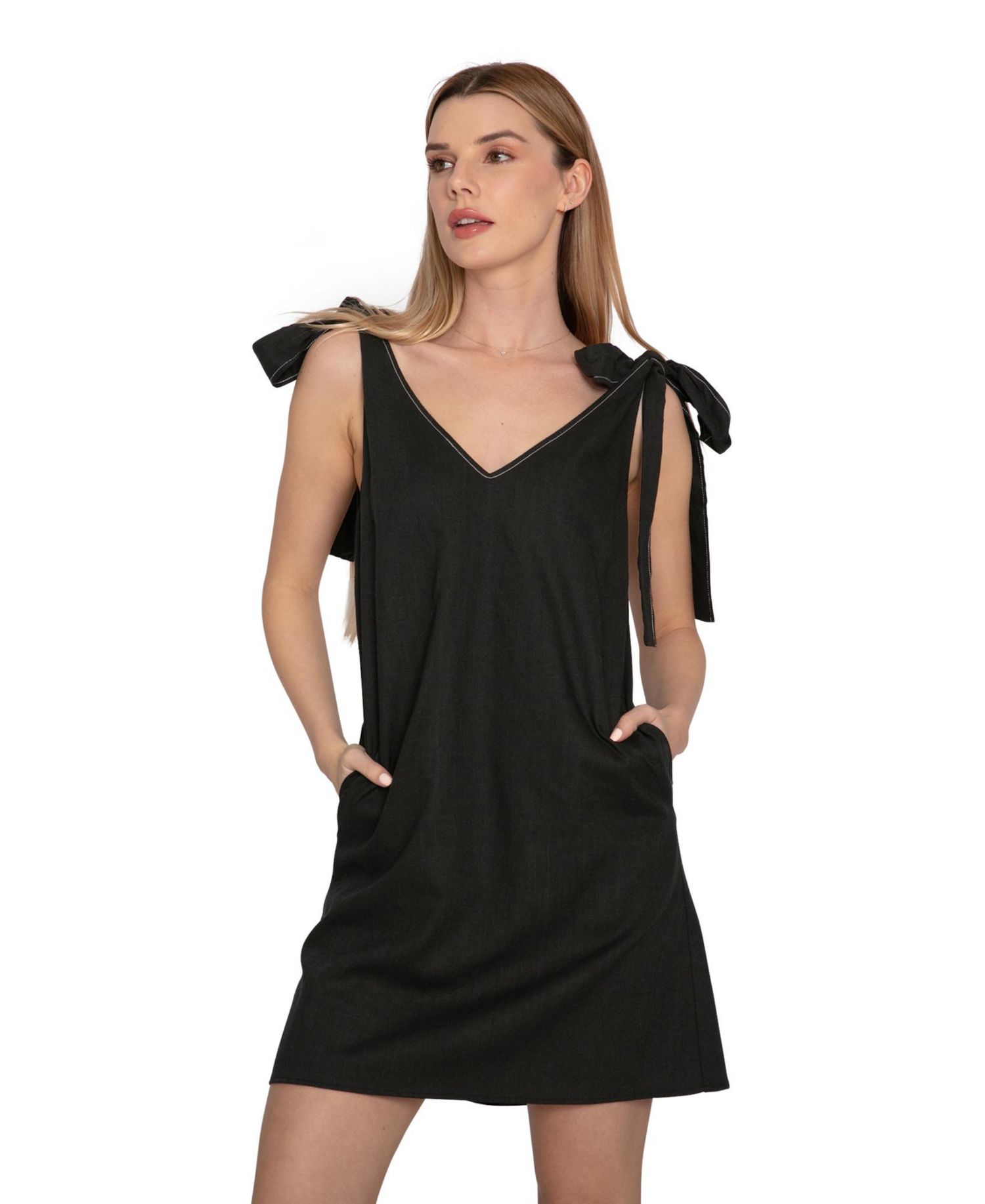 Women's Burning Love Tie Shoulder Mini Dress