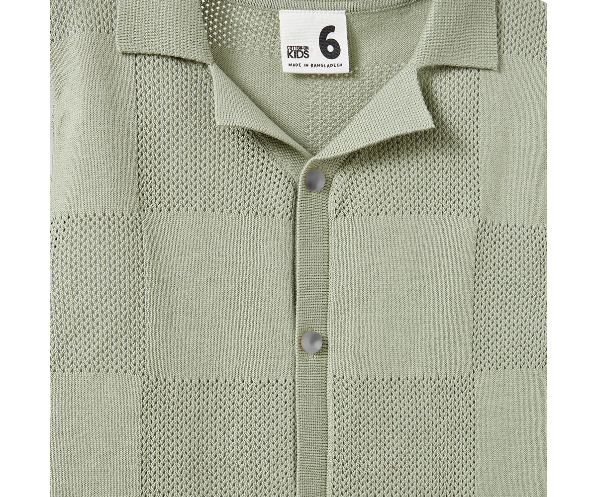 Cotton On Boys Knitted Short Sleeve Shirt
