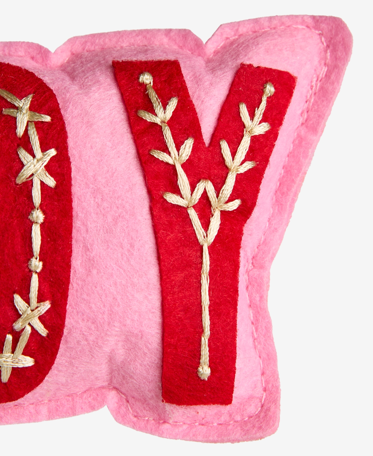 Holiday Lane Tiny Tidings Joy Fabric Ornament, Macy's Exclusive In Red