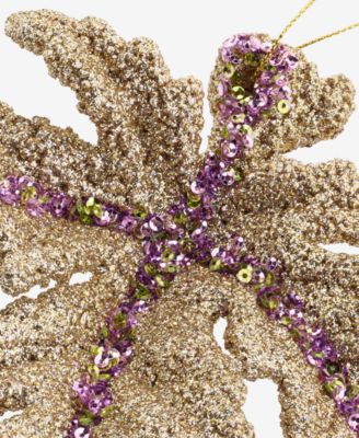 Enchanted Forest Glitter Leaf Ornament, Macy's Exclusive