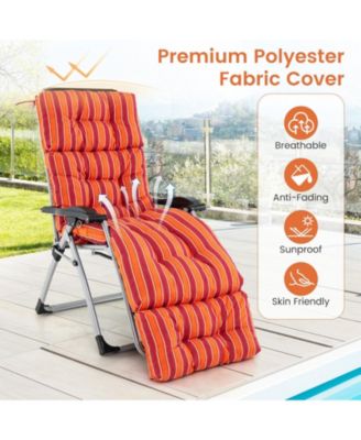 Outdoor Lounge Chaise Cushion with String Ties for Garden Poolside 73'' x 22'' x 4''