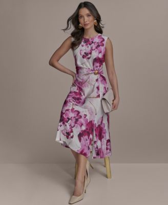 【Donna Karan New York】Sleeveless Faux-Wrap Dress Donna Karan New York Women's Faux-Wrap Sleeveless Dress - Macy's